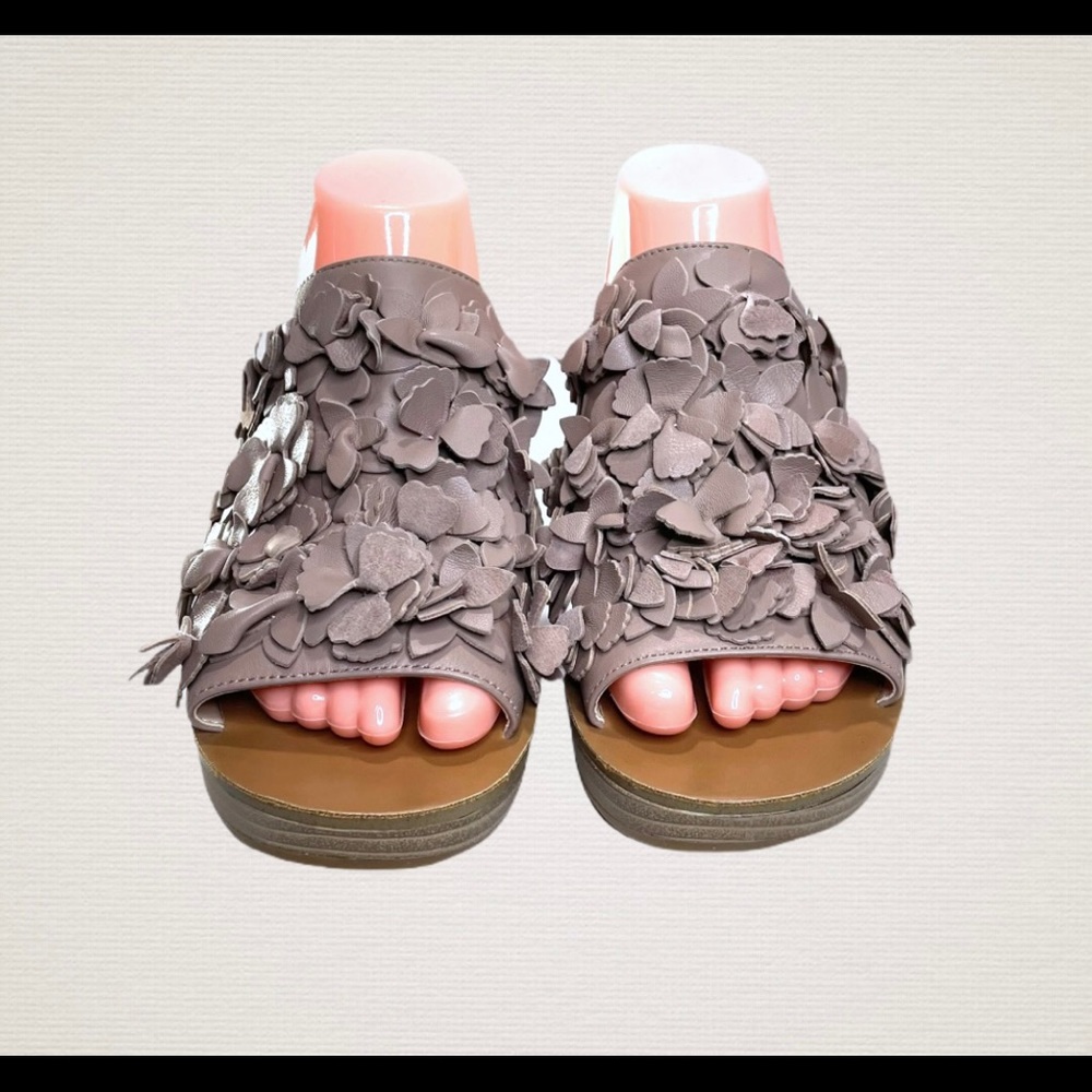Sole Society Leather Poppie Wedge Platform Sandals